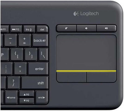 Logitech K400 Plus Kabellose Touch-TV-Tastatur mit integriertem Touchpad, Italienisches QWERTY-Layou