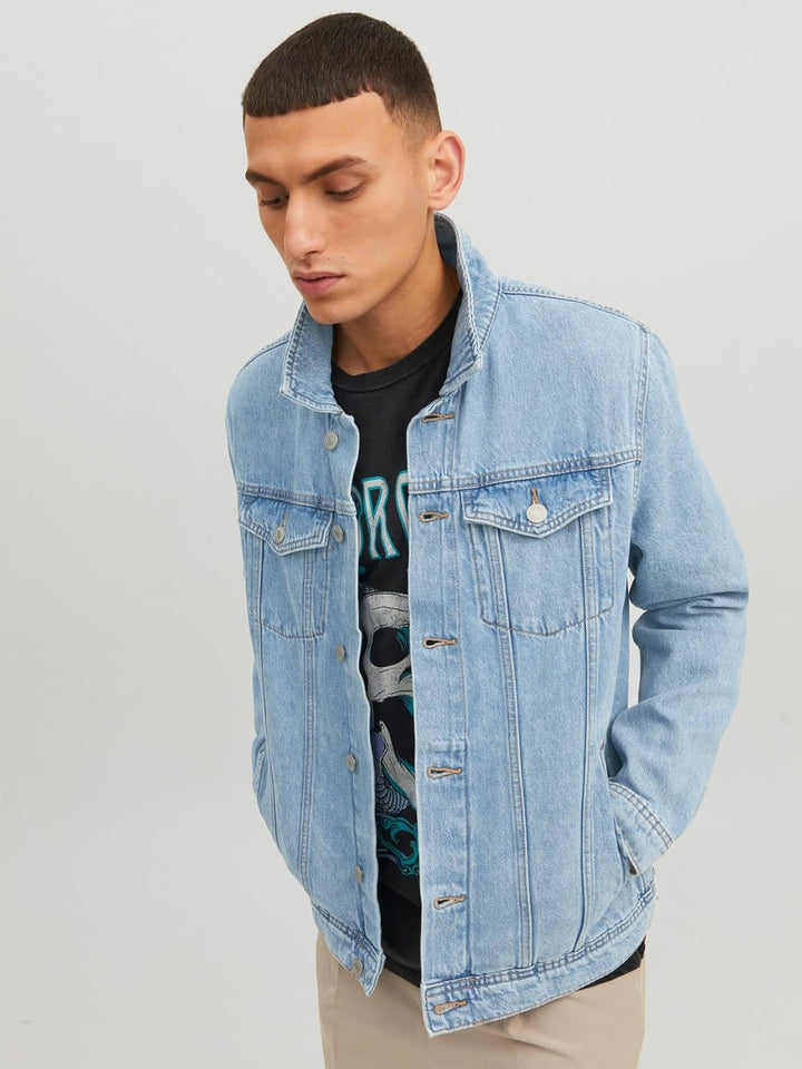JACK & JONES male Jeansjacke Jeansjacke M Blue Denim, M Blue Denim