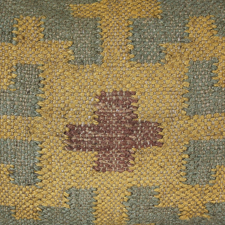 Set aus 2 Kissen mit orientalischem ethnischem Muster aus Jute und Wolle 45 x 45 cm mehrfarbig Saron