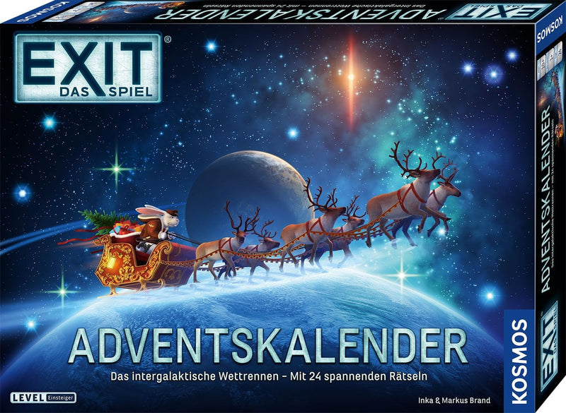 KOSMOS 684488 EXIT® - Das Spiel - Adventskalender 2024: Das intergalaktische Wettrennen, mit 24 span