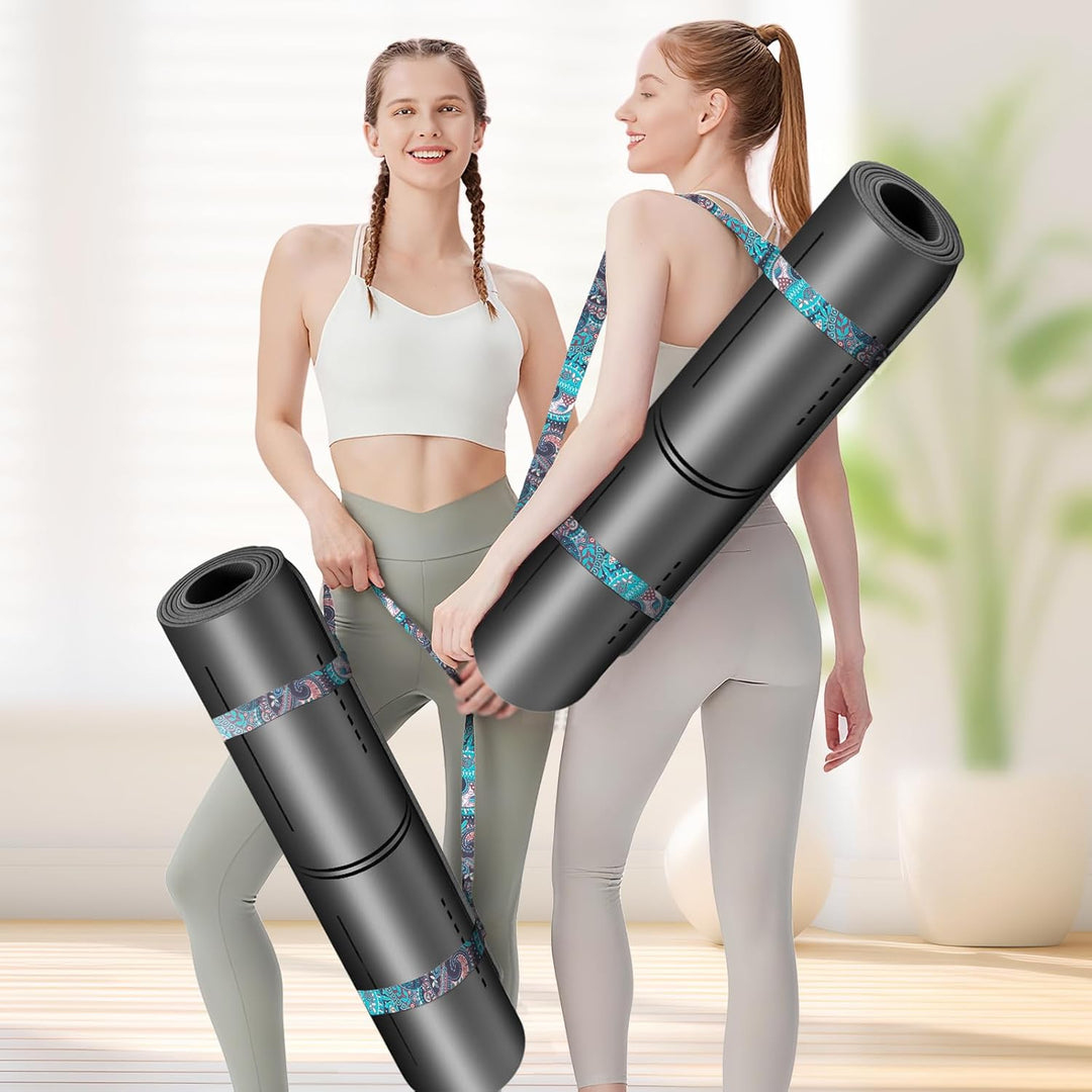 Yoga Matte Rutschfest Dick, Nachhaltige Naturkautschuk + Eco TPE oder PU, Ausrichtungslinien, Hautfr