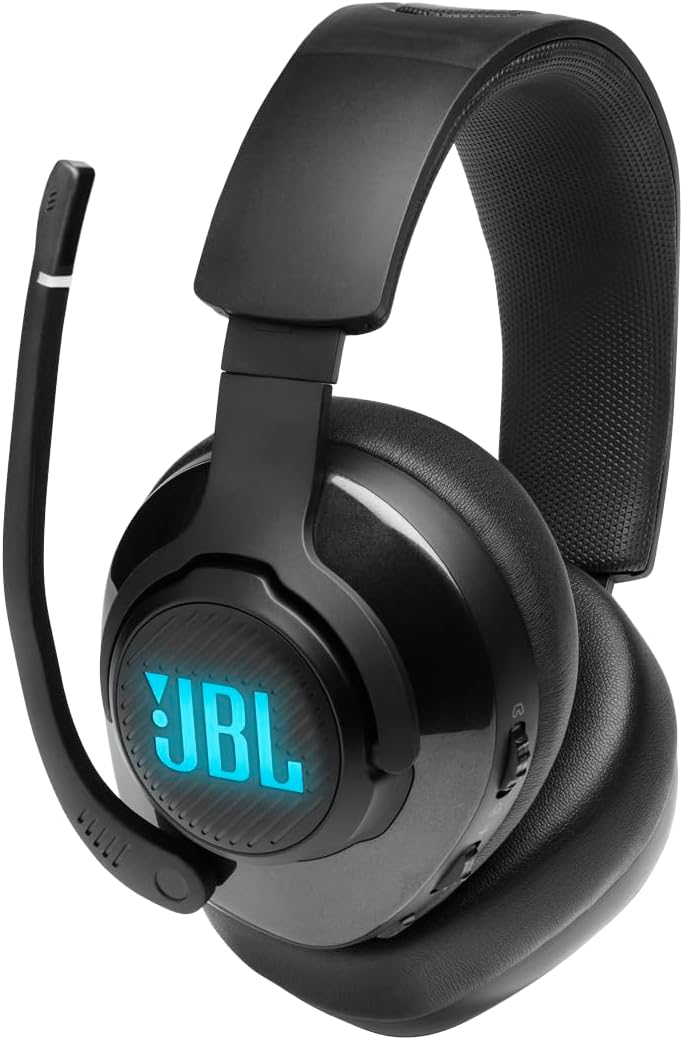 JBL Quantum 400 Over-Ear-Gaming-Kopfhörer mit USB- und Game-Chat-Balance-Zifferblatt – Schwarz