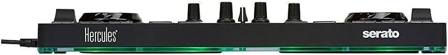 Hercules DJControl Starlight - Tragbarer 2-Deck DJ-USB-Controller mit 8 Pads, Serato DJ Lite Softwar