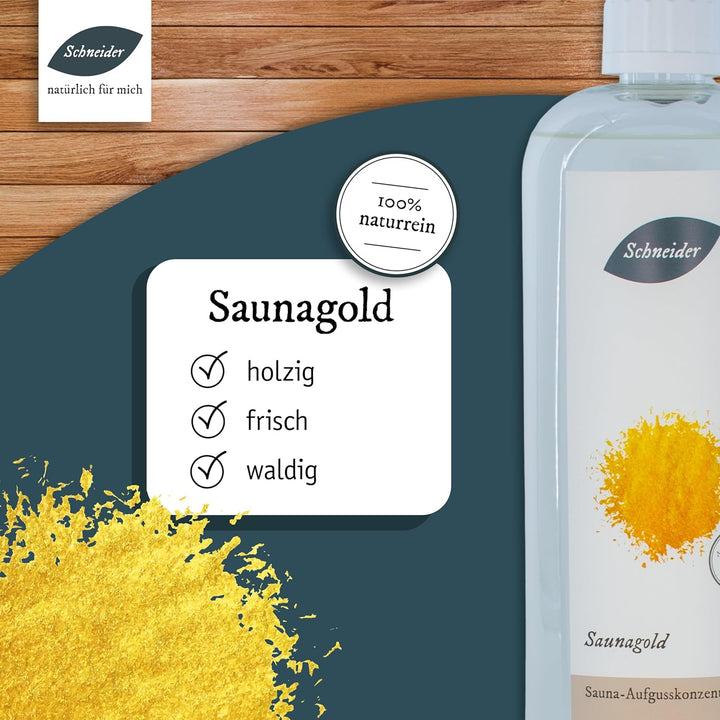 Saunabedarf Schneider - Aufgusskonzentrat, Saunaaufguss Saunagold, Saunagold, 1000ml