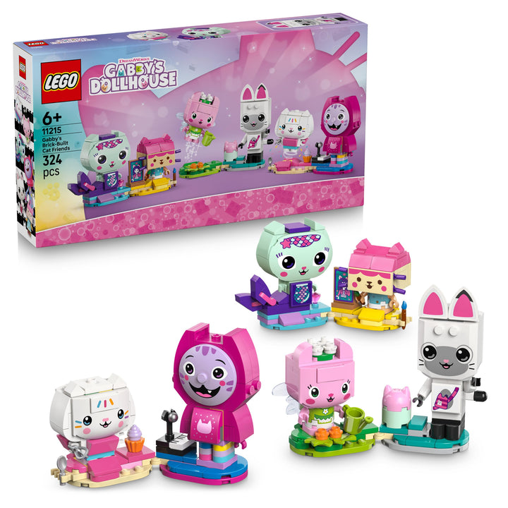 LEGO Gabbys Puppenhaus Gabbys Katzenfreunde - Spielzeug mit 6 Tierfiguren inkl. Meerkätzchen und Kit