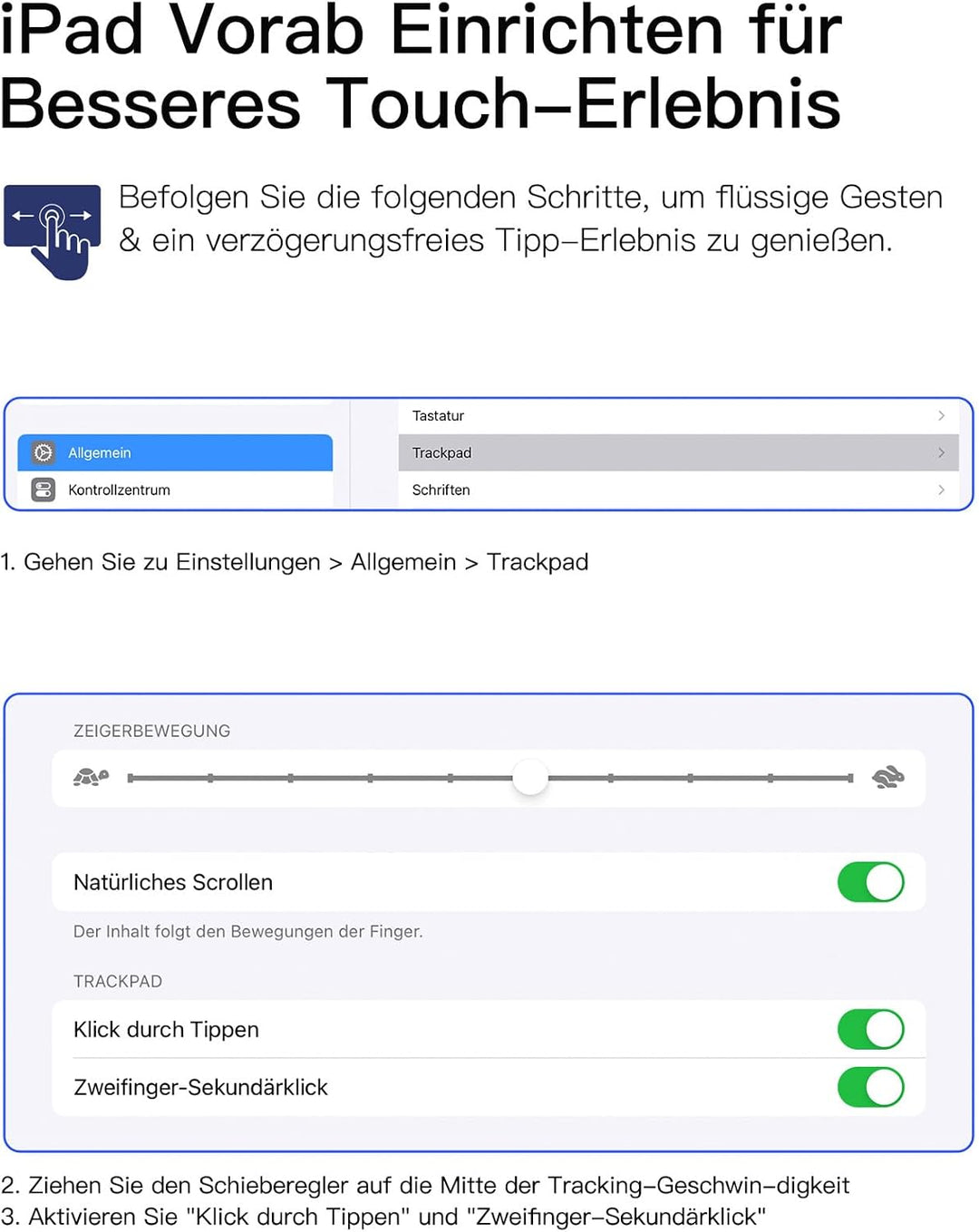 Inateck Hülle mit Tastatur für iPad Air 11 Zoll(2025/2024),Air 5/4,für iPad Pro 11 Zoll, 5,1" Vollfl
