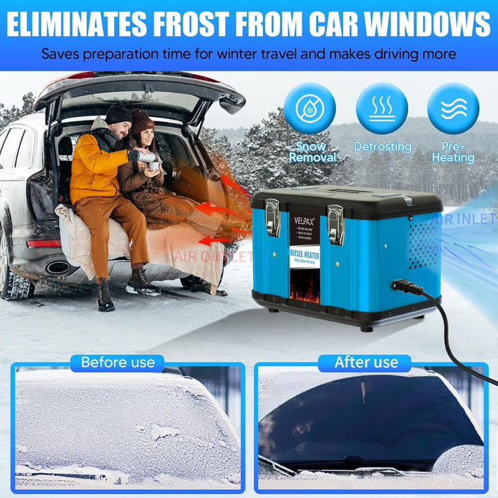VELPAX Diesel Luftheizung All in One 8KW Dieselheizung,mit Fernbedienung & LCD-Schalterdisplay 12V &