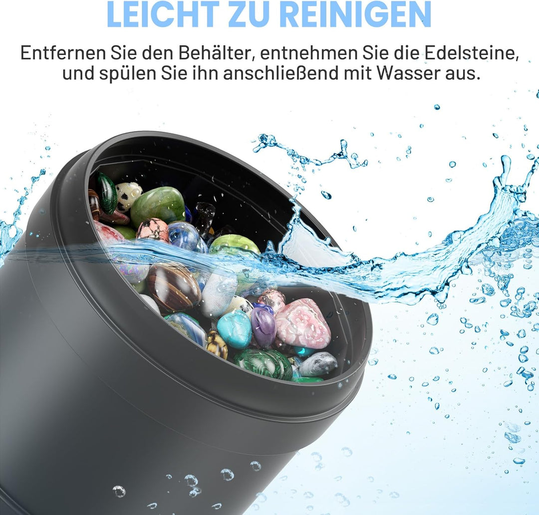 Professionelle Rock Tumbler Maschine, Steinpoliermaschinen-Set für Kinder, Erwachsene und Steinsamml