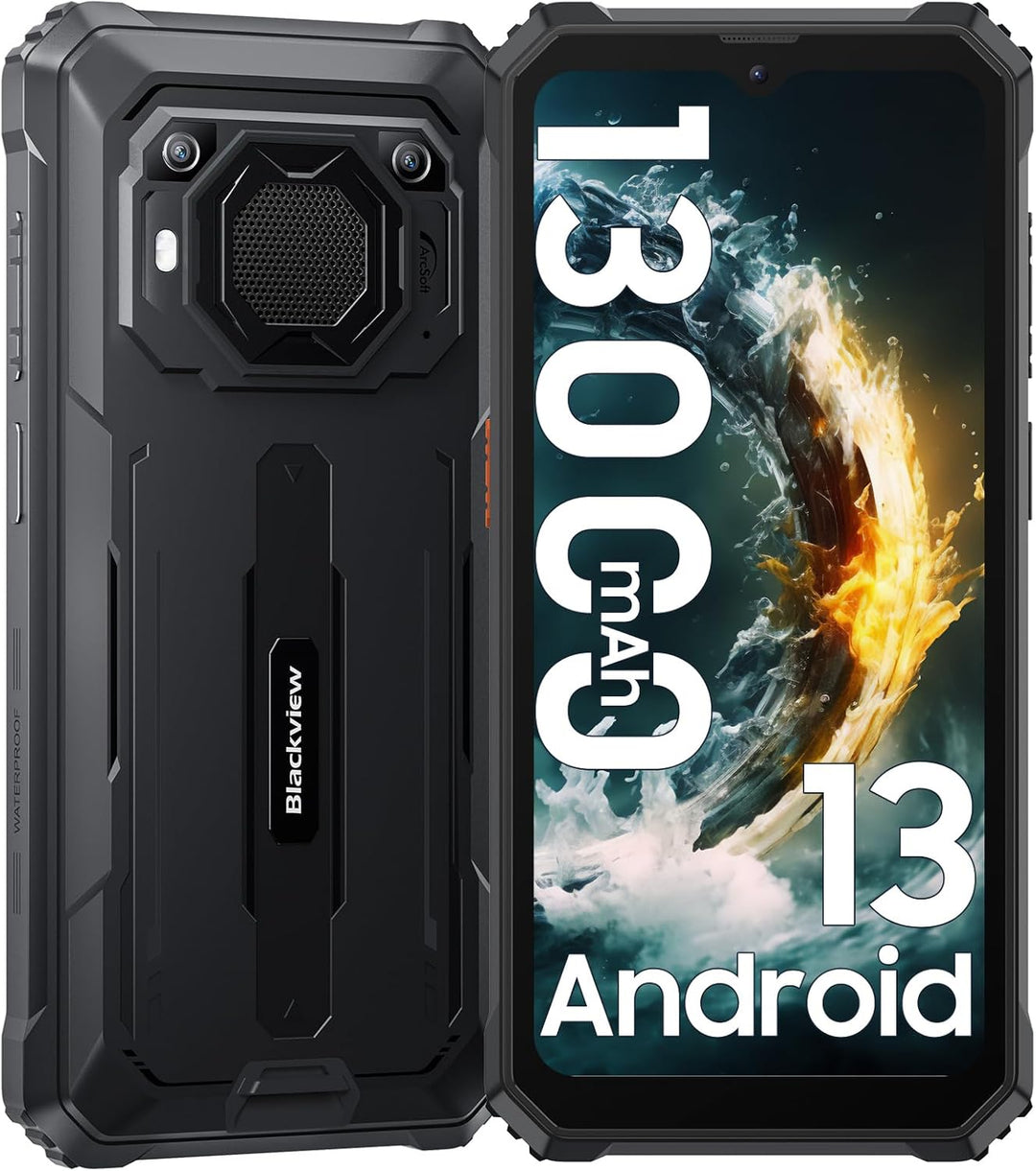 Blackview BV6200 Pro(8GB+128GB) Outdoor Handy Ohne Vertrag, Android 13, Smartphone mit 13000mAh Akku