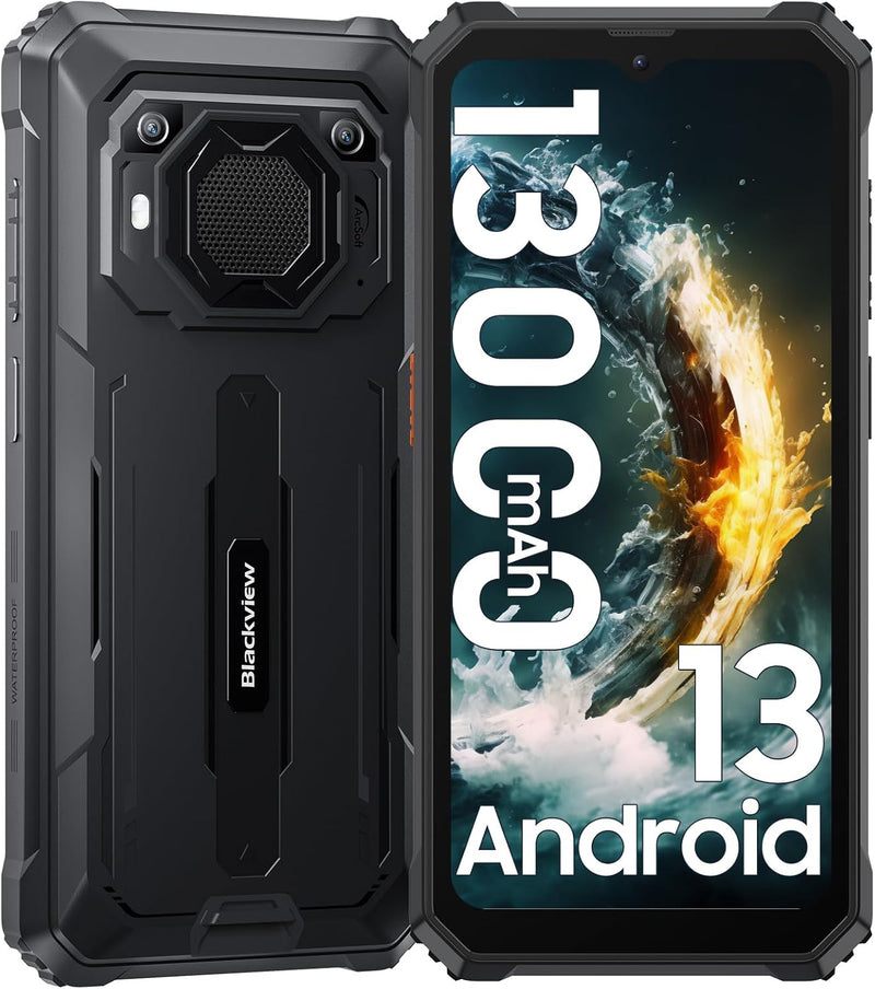 Blackview BV6200 Pro(8GB+128GB) Outdoor Handy Ohne Vertrag, Android 13, Smartphone mit 13000mAh Akku