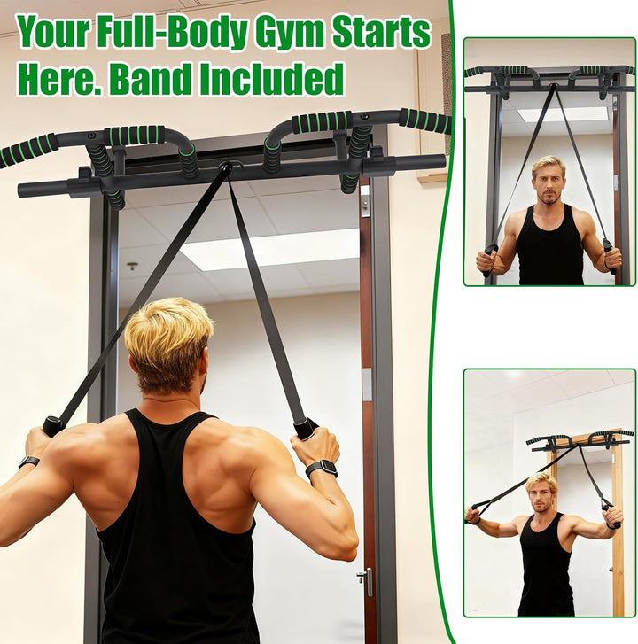 Klimmzugstange Türrahmen Ohne Schrauben, Pull Up Bar Door Frame mit 10 Griffpositionen für Vielseiti