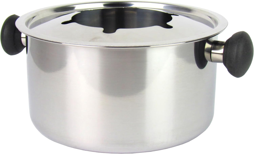 Lentz Fondue-Set aus Edelstahl für 6 Personen | inklusive Besteck | betrieben mit Brennpaste | Topf