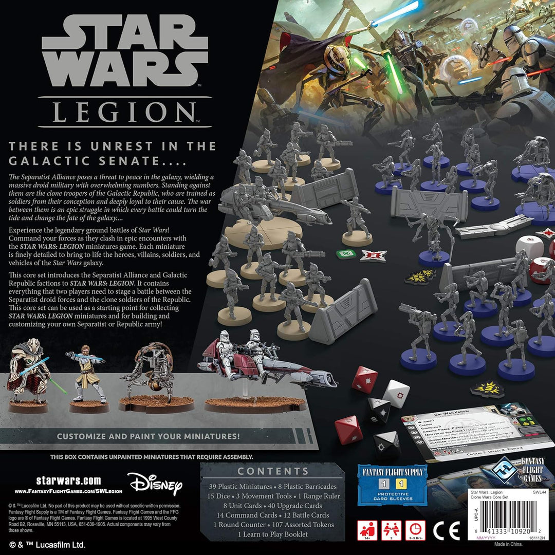 Fantasy Flight Games Atomic Mass Games, Star Wars Legion: Clone Wars Core Set, Unit Expansion, Minia