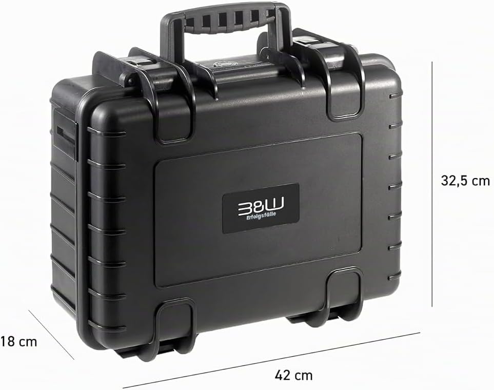B&amp;W International GmbH Transportkoffer Outdoor - Typ 4000 - Schwarz - Wasserdicht nach IP67 Zertifiz