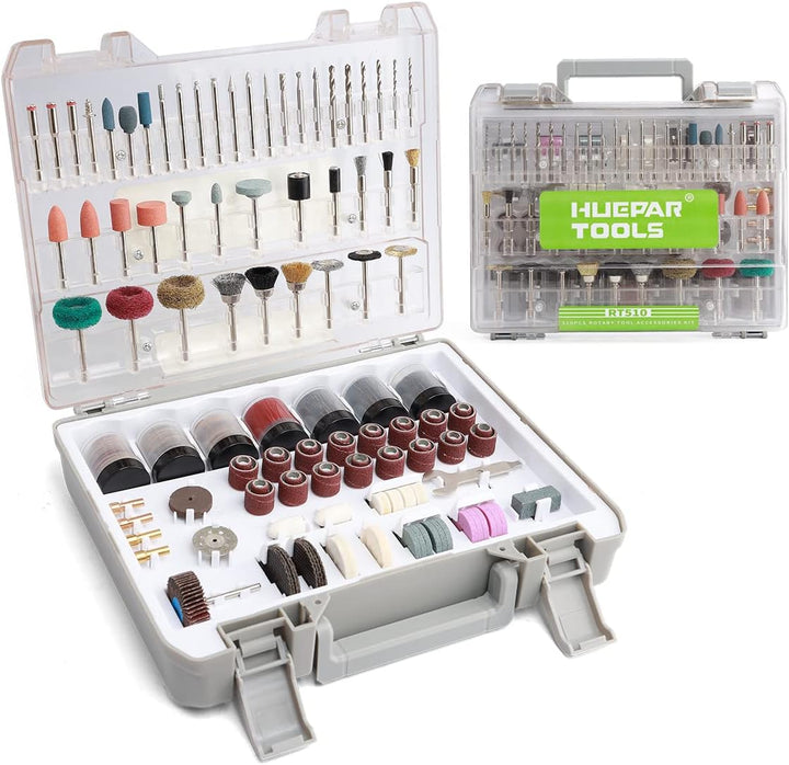 Huepar Tools Multifunktionswerkzeug Zubehör Set Drehwerkzeug 510 tlg. Universal Mehrzweck Zubehörset