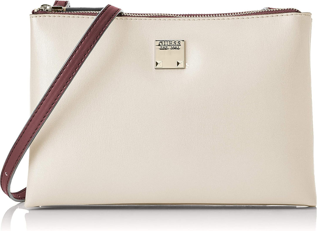 Guess Lenia Mini Dbl Zip Crossbody Handgelenkstasche Schwarz (Cameo Multi), Schwarz (Cameo Multi)