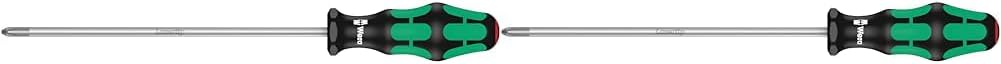 Wera 350 PH Schraubendreher für Phillips-Schrauben, PH 2 x 200 mm, 05008725001 (Packung mit 2) PH 2