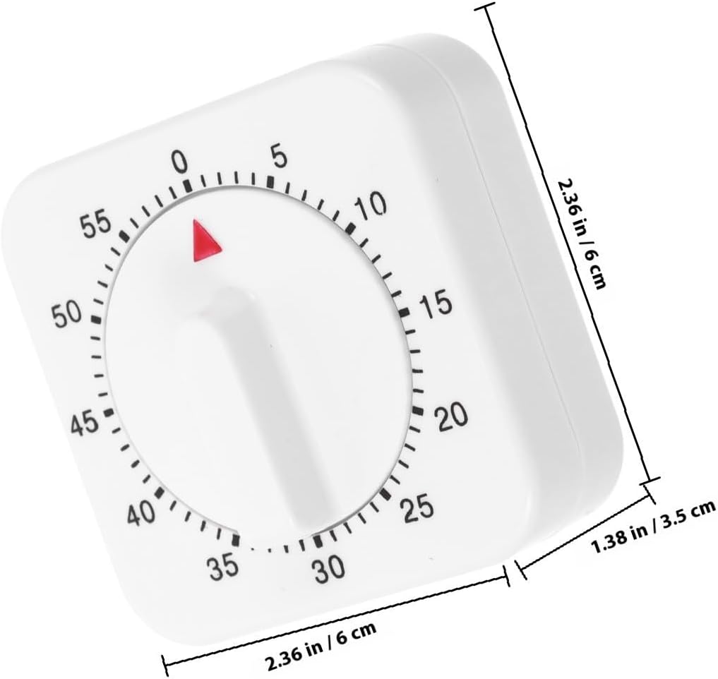 VICASKY Mechanischer Küchentimer und Backzeitkontrolle aus Kunststoff Quadratisch mit Lautem Alarm u