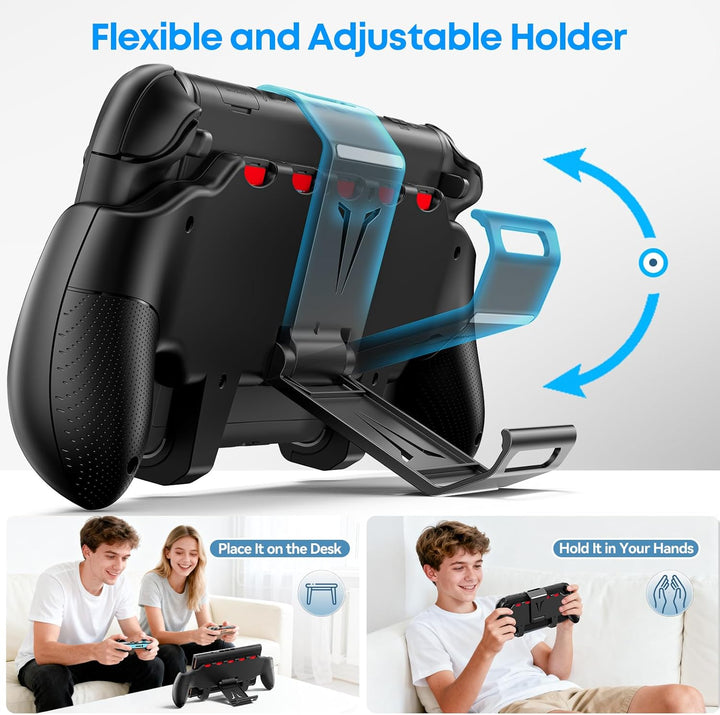 OIVO Switch 2 Grip Case mit verstellbarem Ständer, Ergonomischer Switch 2 Griff kompatibel mit Ninte