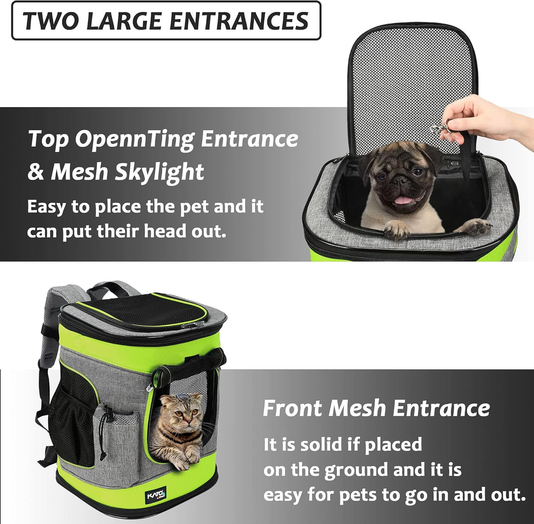 Kato Tirrinia Haustier Hund Träger Rucksack, Haustier Tragetasche mit Mesh für mittelgrosse Hunde Ka