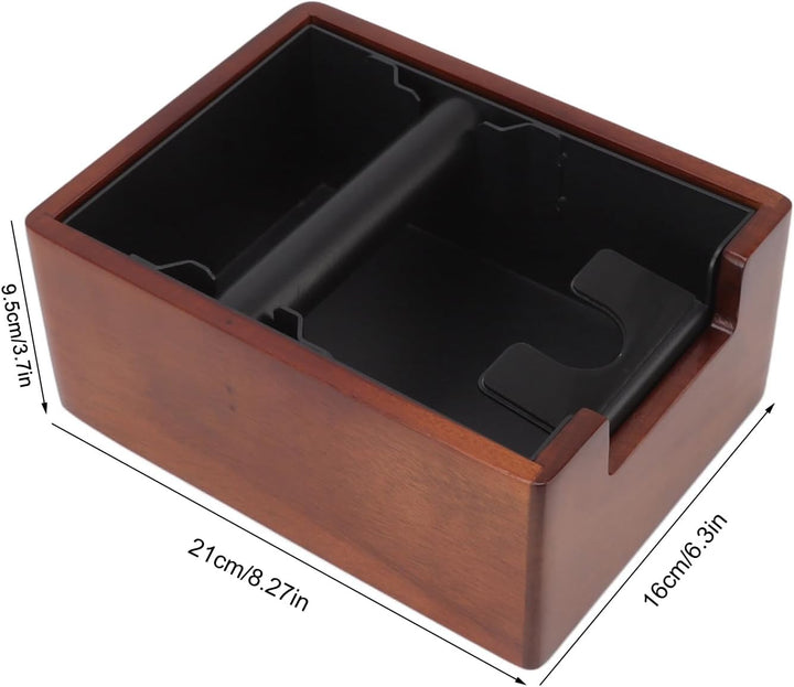 Tissting Abklopfbehälter für Siebträger, 21 x 16 cm Rechteckig Eingebetteter Abnehmbarer Kaffee Absc