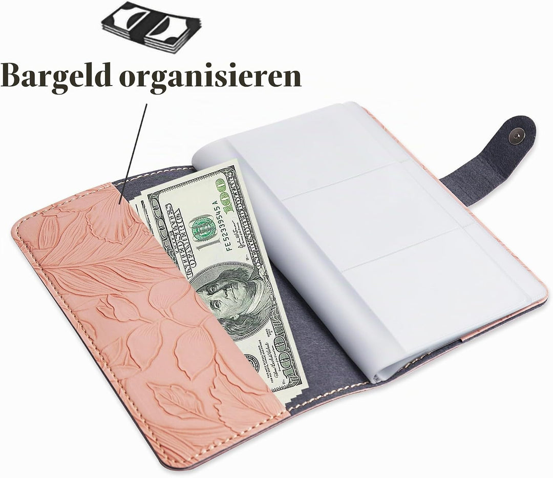 PU-Leder Visitenkartenmappe für 96 Karten Ideal für Büro und Praxis Visitenkartenbuch Kundenkarten K