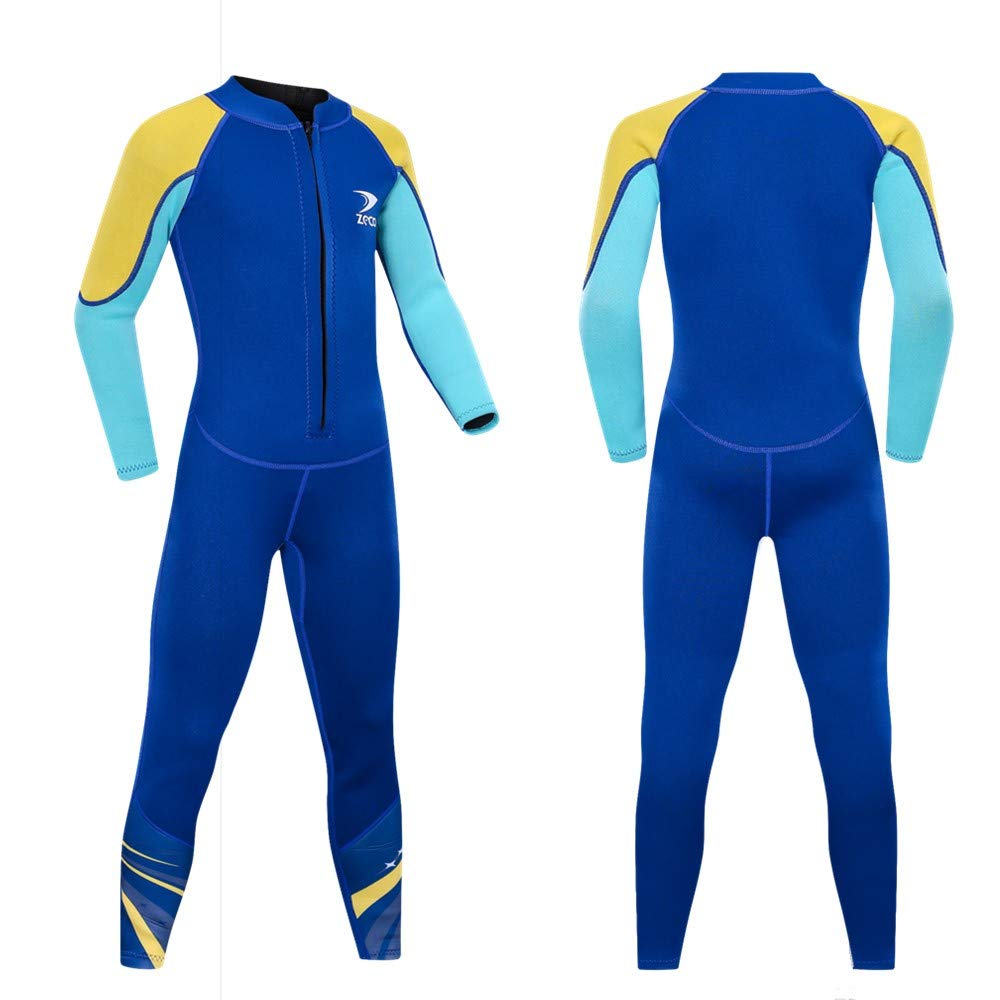 ZCCO Kids Neoprenanzug, 2,5 mm Neopren-Thermo-Badeanzug, Jugend-Badeanzug für Jungen und Mädchen Wär