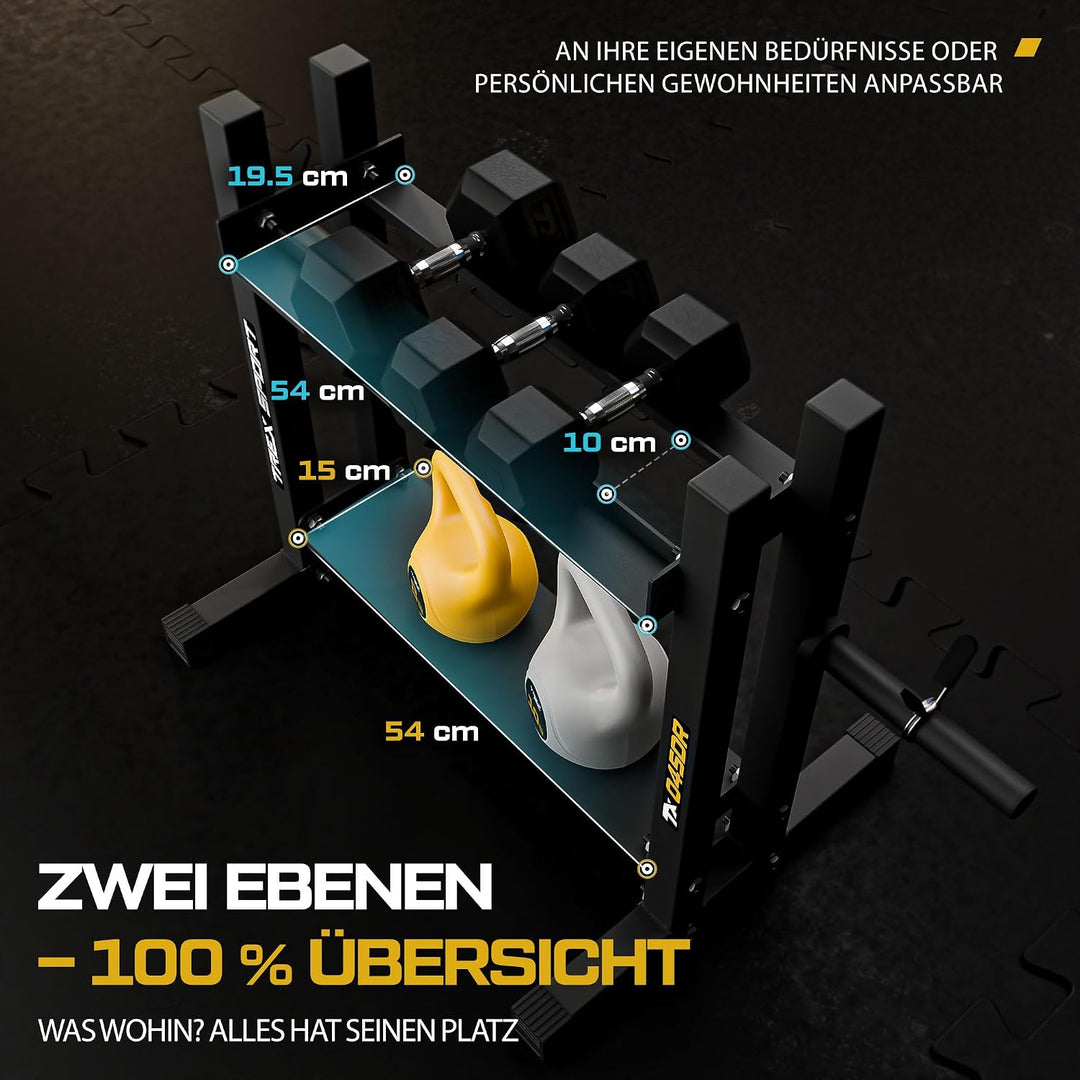 TREX SPORT Hantelablage Gewichteständer bis 320 kg, rutschfest TX-045DR | Stahl Hantelständer für Ha