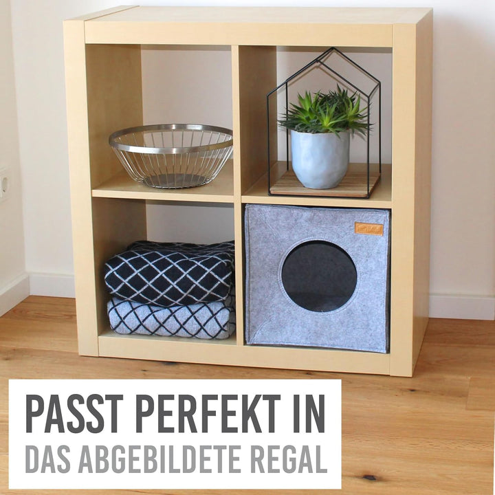 Katzenhöhle Filz fürs Regal z.B. IKEA Kallax oder Expedit I Kuschelhöhle Regal I Katzenhöhle für 2 K