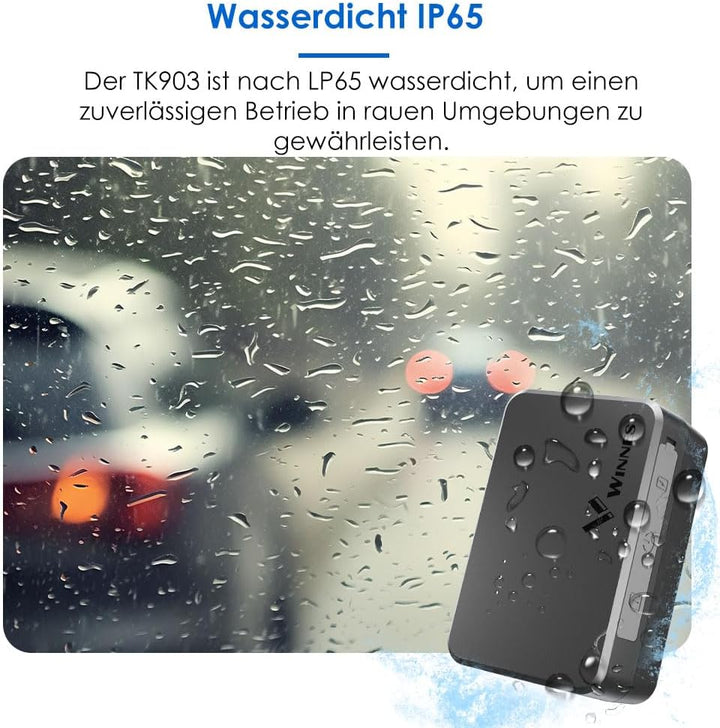 TKMARS 4G Mini-GPS-Tracker GPS Tracker mit SIM Karte mit Mehreren Alarmen,Langer Lebensdauer,Stark M