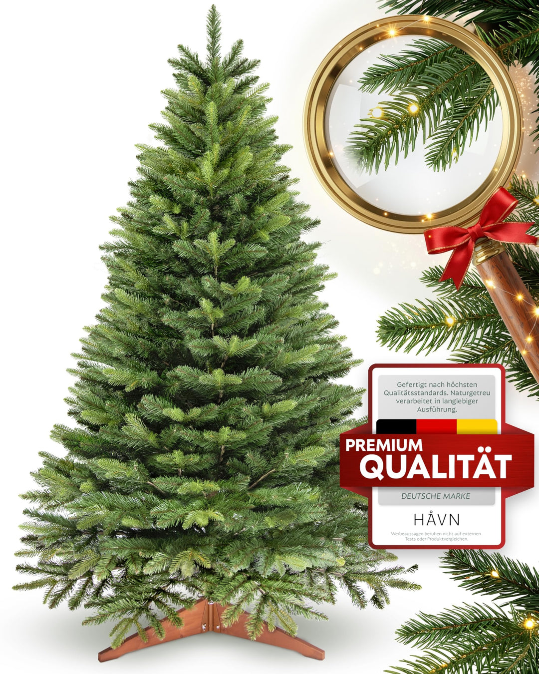 Håvn ® Premium Künstlicher Weihnachtsbaum 180cm | Naturgetreue Optik, Extra Dichte Zweige, Inklusive