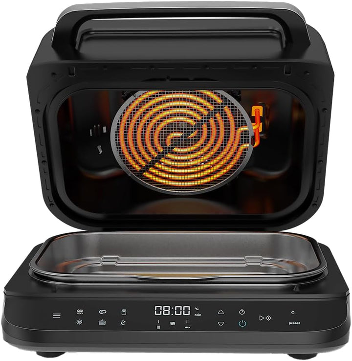 Cecotec Cecofry FireDome 6000 Air Fryer 6000 Ölfreier Grill Air Fritteuse, 2400 W, 6 Kochmodi und 4