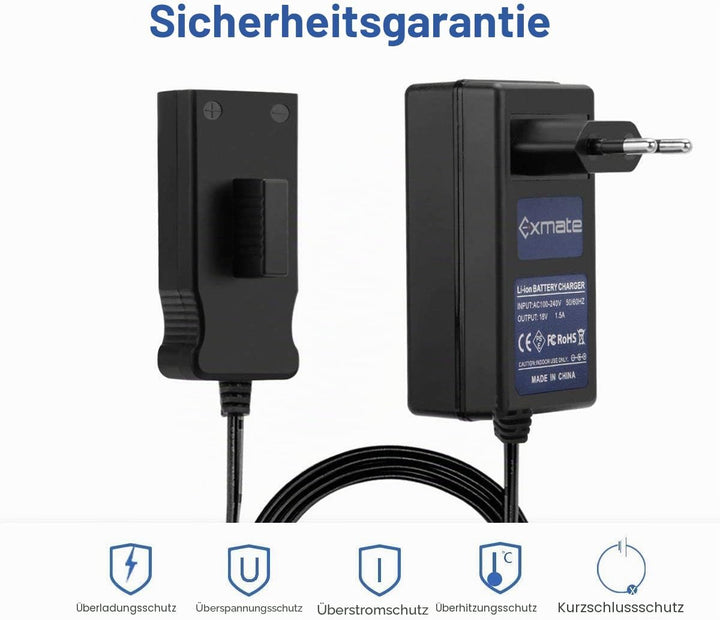 Exmate 18V Ladegerät für Gardena 8834-20 18V NI-MH/NI-Cd Akkus (Nicht für Lithium Akkus)