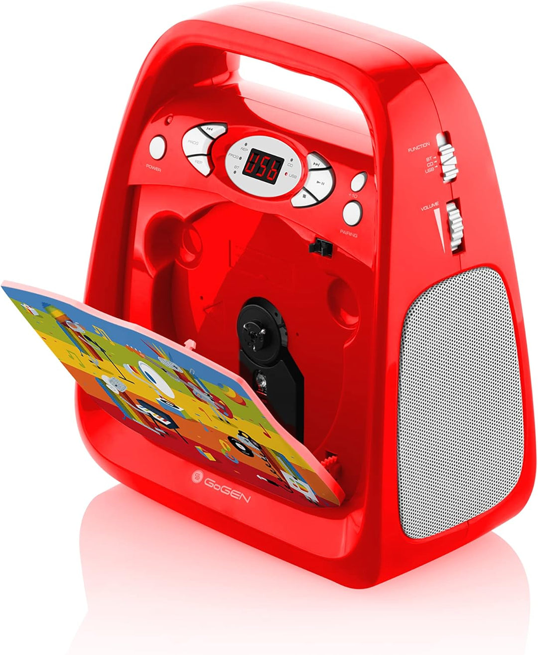 GOGEN Kinderkaraoke und CD Player I USB I MP3 I Mikrofon inklusive I Kopfhörerausgang I tragbar I Ba