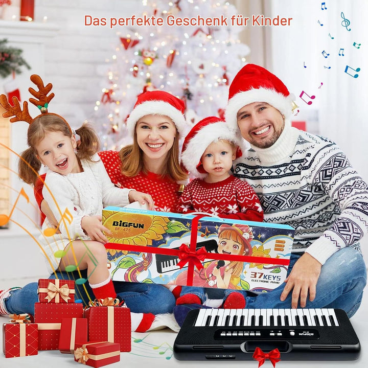 Klavier Keyboard Kinder,37 Tasten Klavier für Kinder Musikalisches Klavier mit Mikrofon Tragbares Le