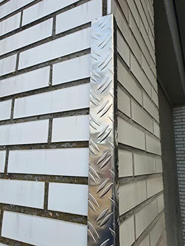 Aluwinkel, 1250mm Aluwinkel 20x20 mm Schenkelinnenmass aus Alu Riffelblech Duett 2,5/4,0 mm stark L-