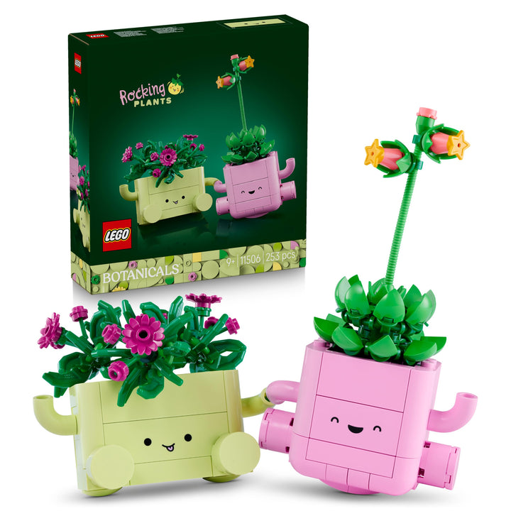 LEGO Botanicals Schaukelnde Pflanzen - Set mit Kunstblumen - mit 2 Kunstpflanzen & 2 pastellfarbenen