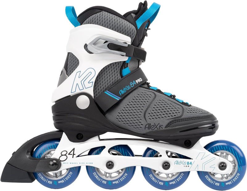 K2 Damen Alexis 84 Pro Inline Skates EU: 39.5 (UK: 6 / US: 8.5) grey - blue, EU: 39.5 (UK: 6 / US: 8