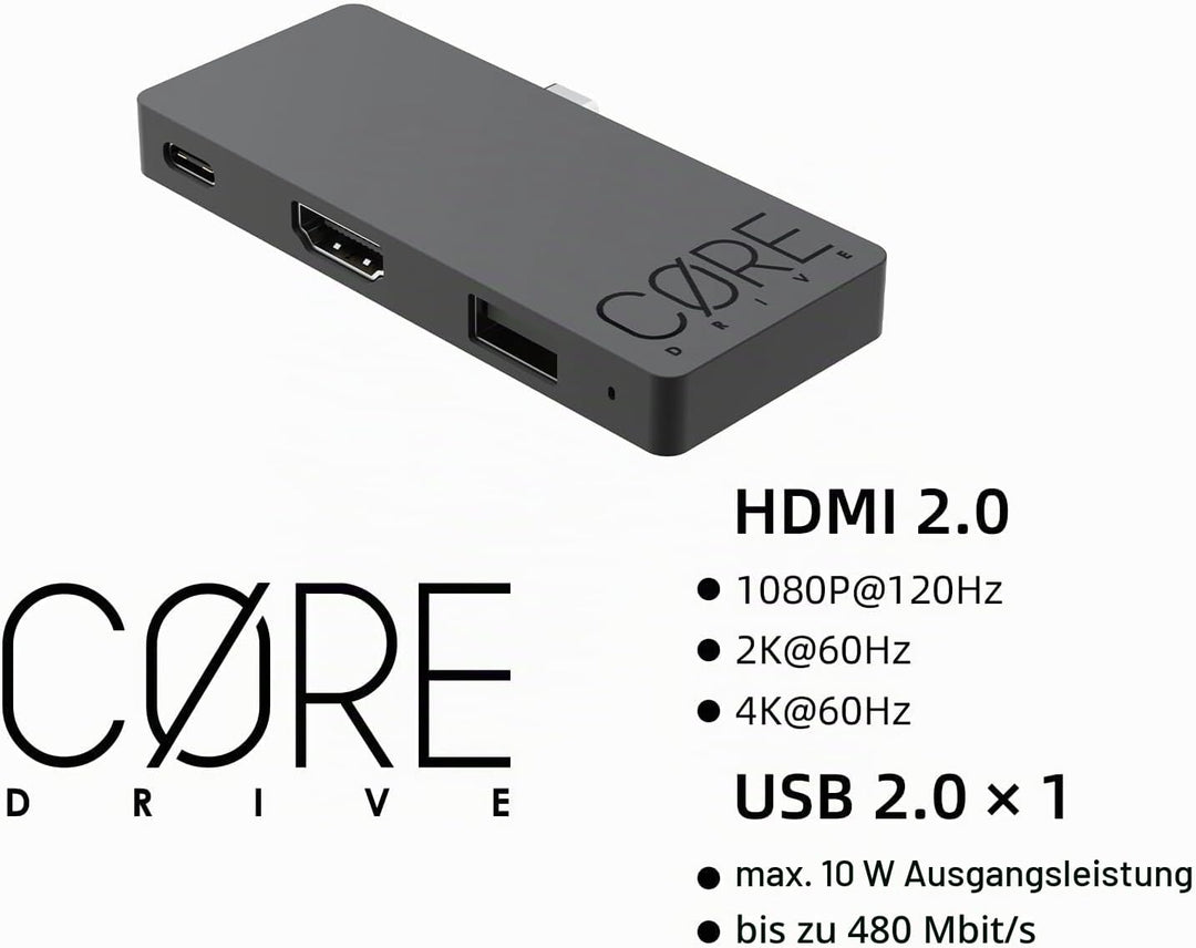 Skull &amp; Co. SteamDock with Detachable USB Hub HDMI TV Adapter for Steam Deck, ROG Ally, Smartphone a