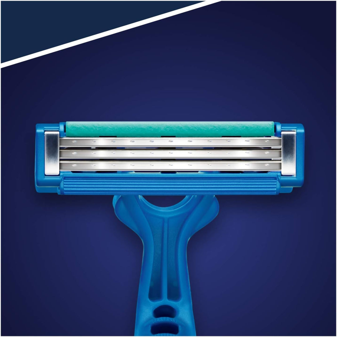 Gillette Blue 3 Simple Einwegrasierer Männer, 8 Rasierer mit 3-fach Klinge, fixierter Klingenkopf, F