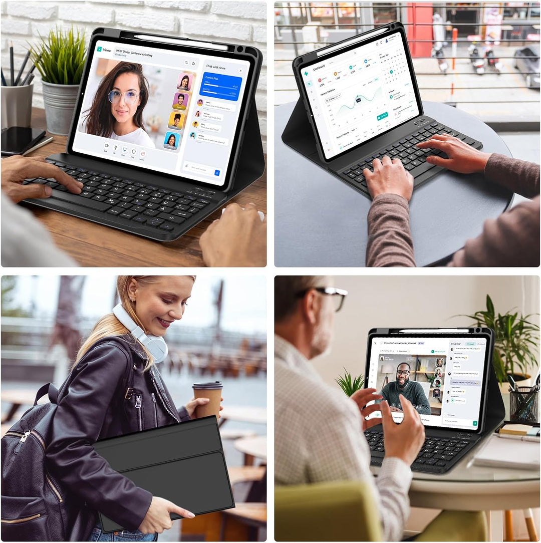IVEOPPE Tastatur für iPad pro 11" 2024 (M4), Hülle mit Tastatur für iPad Pro 5. Generation, Magnetis