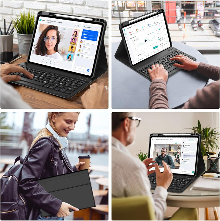 IVEOPPE Tastatur für iPad pro 11" 2024 (M4), Hülle mit Tastatur für iPad Pro 5. Generation, Magnetis