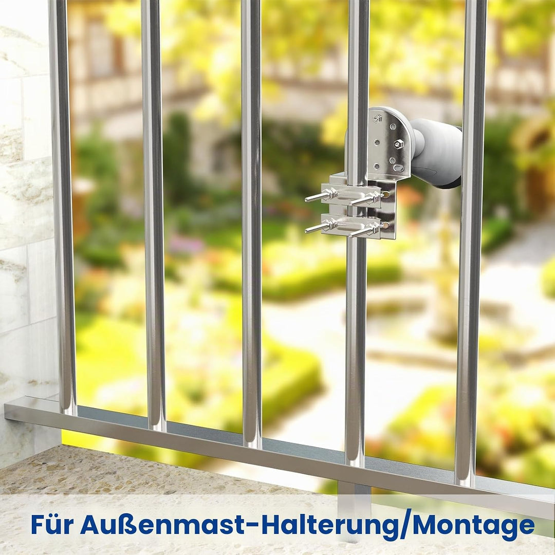 Bingfu Antennenmast-Montagehalterungen an der Wand, Mastklemme, rostfreies Hardware-Zubehör, Halteru