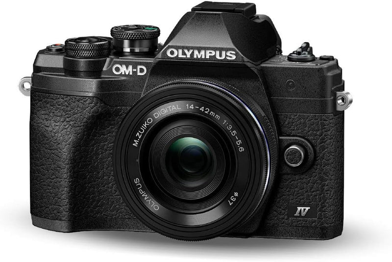 Olympus OM-D E-M10 Mark IV Micro-Four-Thirds-Systemkamera-Kit & LC-37C automatischer Objektivdeckel