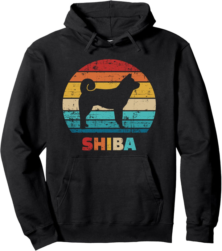 Shiba vintage retro Pullover Hoodie
