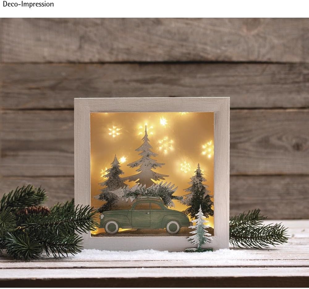 Rayher 46307000 Holzbausatz 3D-Motivrahmen, Auto, FSC100%, Auto