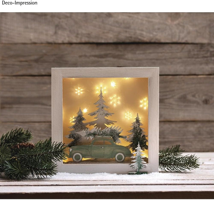Rayher 46307000 Holzbausatz 3D-Motivrahmen, Auto, FSC100%, Auto