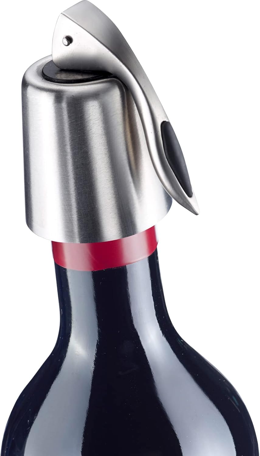 Westmark Flaschenverschluss, Monopol Edition, Rostfreier Edelstahl/Silikon, Campana, Silber/Schwarz,