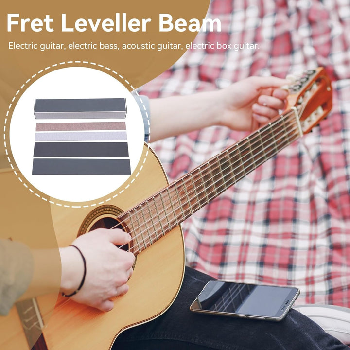 Gitarren Bund Nivellierungs, 20x3,8x2,5cm/7,9X1,5X1 Zoll Schleifbalken Nivellierstange mit selbstkle