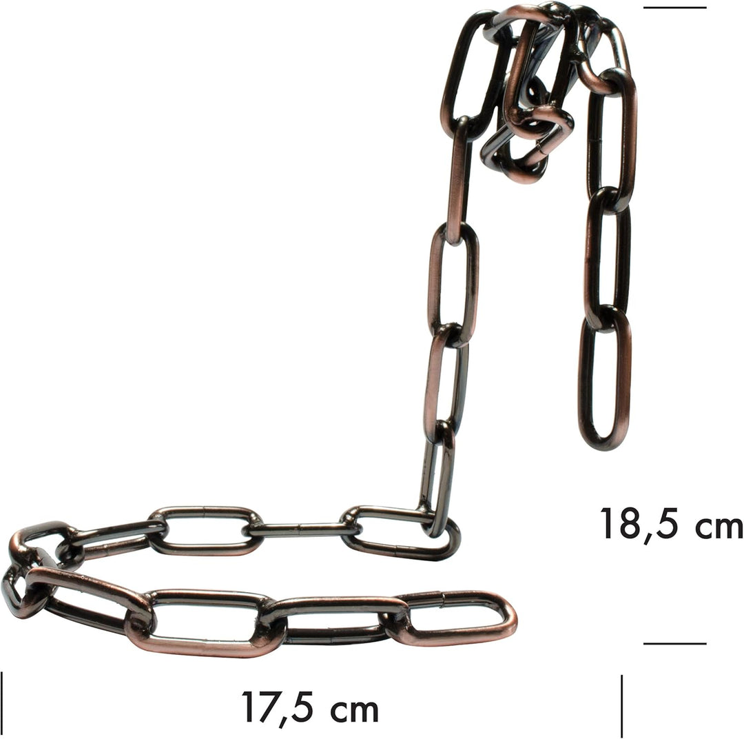 Weinflaschenhalter Ketten Design - Kupferfarbig, Metall - Weinständer Wein Aufbewahrung und Präsenta